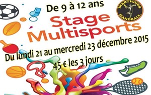 Inscrivez-vous: Mini-stage multisports Noël !