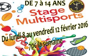 Inscrivez-vous: Stage multisports Février !