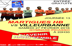 N1, 13ème journée / Réception de Villeurbanne ! 