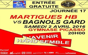 N1, 17e journée / Réception de Bagnols !
