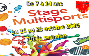 Stage Multisports d'octobre: Inscrivez-vous !