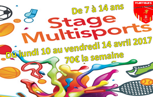Stage multisports de printemps: inscrivez-vous !