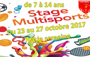 Stage multisports Toussaint : inscrivez-vous !