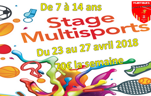 Stage multisports avril : inscrivez-vous !