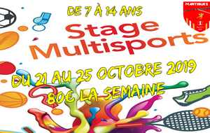 Stage multisports octobre : inscrivez-vous !