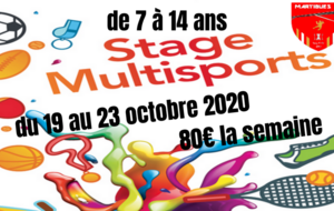 Stage multisports d'octobre : inscrivez-vous !