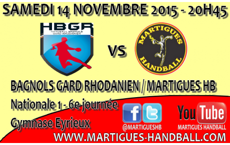 N1, 6ème journée / Déplacement à Bagnols !