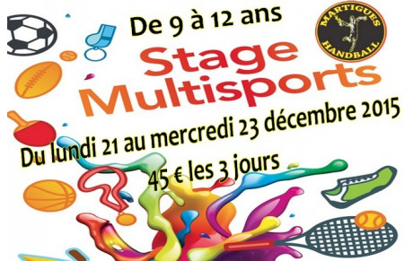 Inscrivez-vous: Mini-stage multisports Noël !
