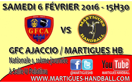 N1, 11ème journée / Déplacement à Ajaccio !