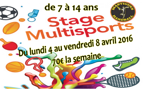 Inscrivez-vous: stage multisports d'avril !