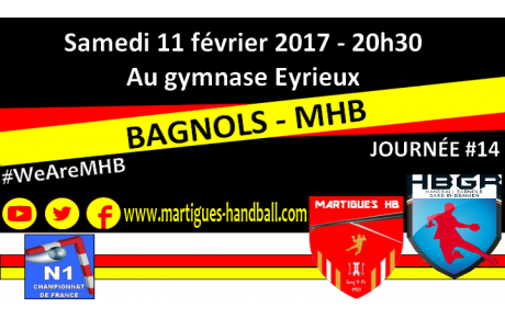 J14, Bagnols - MHB : l'avant-match !
