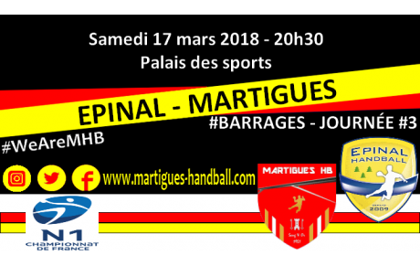 Barrages J3, Epinal - MHB : l'avant-match !