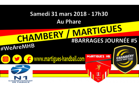 Barrages J5, Chambéry - MHB : l'avant-match !