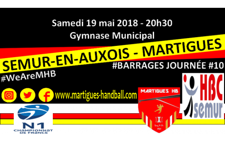Barrages J10, Semur-en-Auxois - MHB : l'avant-match !
