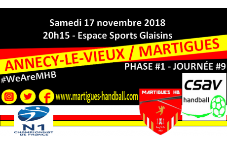 J9, Annecy-le-Vieux - MHB : l'avant-match !