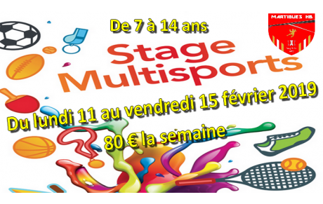 stage multisports février : inscrivez-vous !