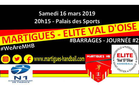 BARRAGES J2, MHB - Val d'Oise : l'avant-match !