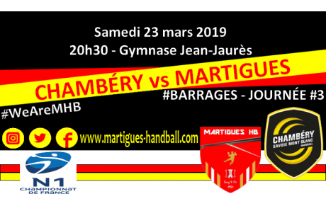BARRAGES J3, Chambéry - MHB : l'avant-match !