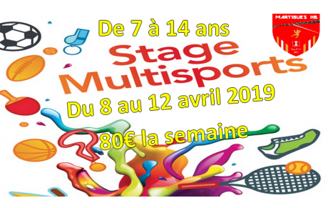 Stage multisports avril : inscrivez-vous !