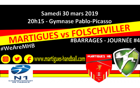 BARRAGES J4, MHB - Folschviller : l'avant-match !