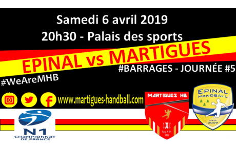 BARRAGES J5, Epinal - MHB : l'avant-match !
