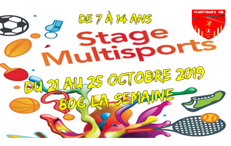 Stage multisports octobre : inscrivez-vous !
