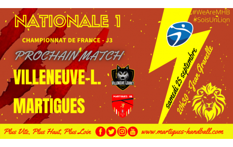 N1 / J3, Villeneuve-Loubet - MHB : l'avant-match !