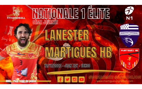 N1 / J9, Lanester - MHB : l'avant-match